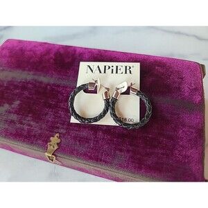 Napier Full Circle Hoop Earrings, NWT